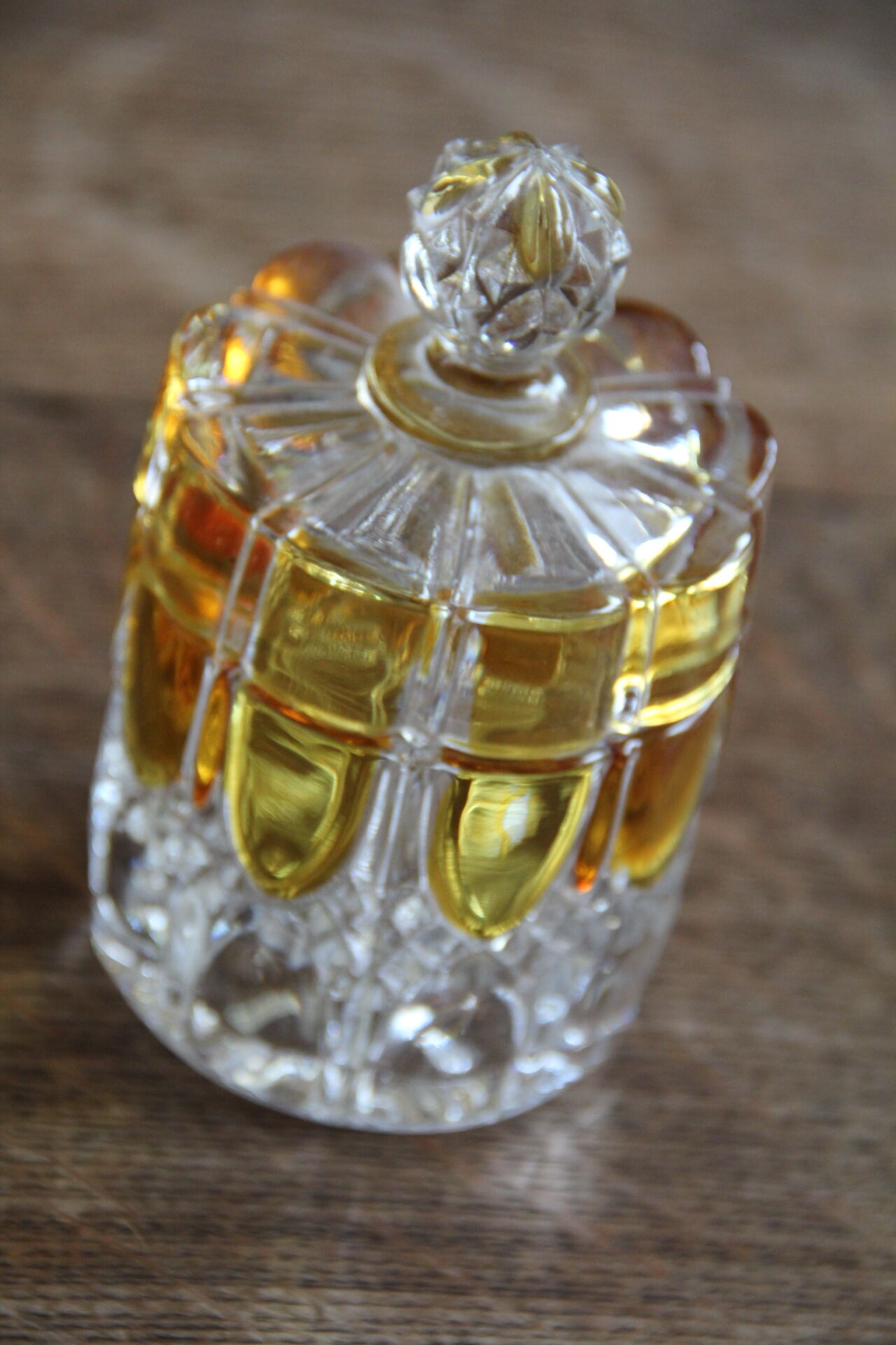 Set of crystal art deco toilet bottles