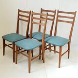 Suite of 4 vintage chairs 1950
