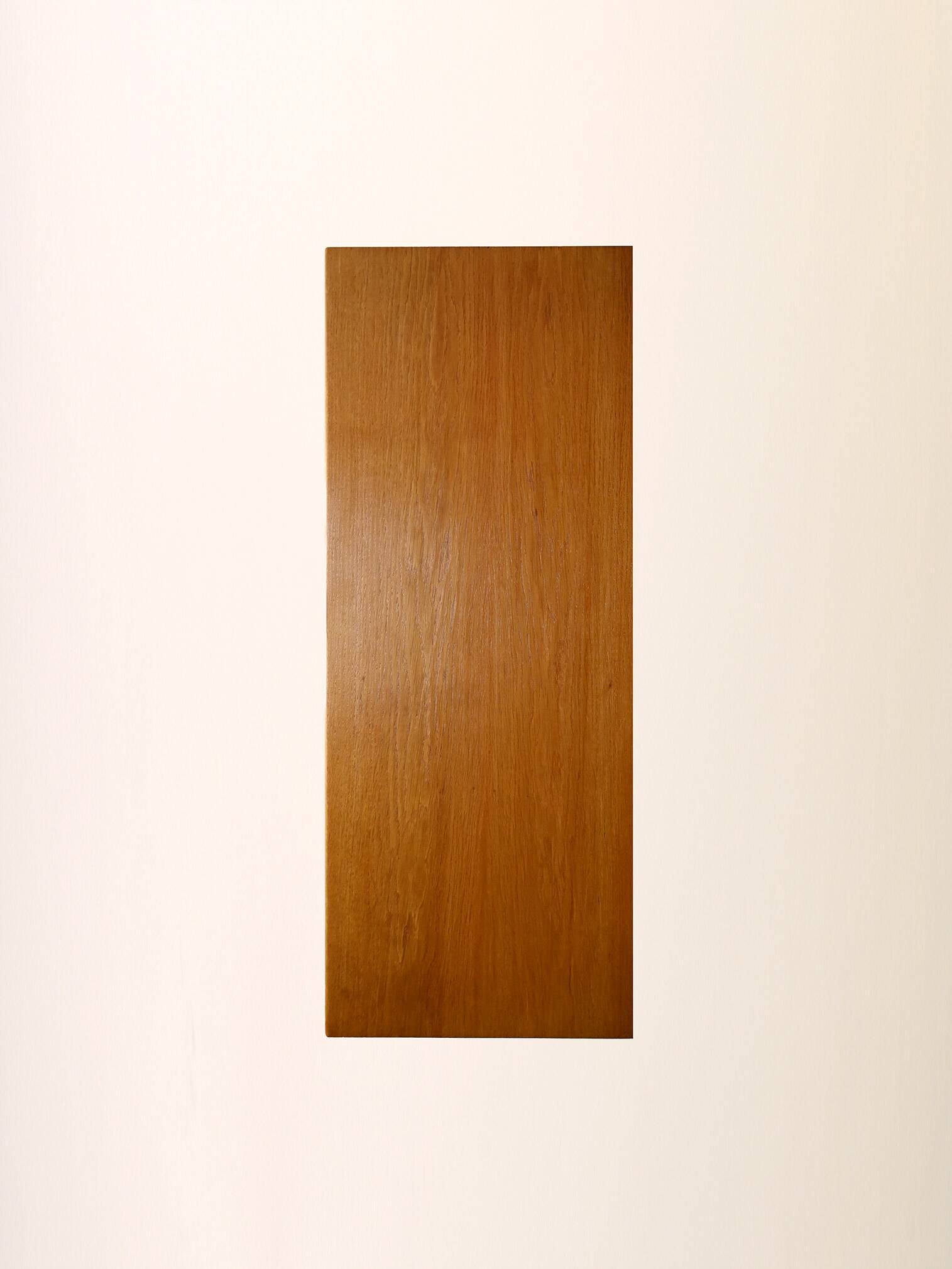 Scandinavian oak cabinet with woven rattan doors