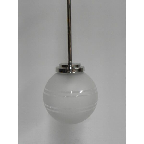 Suspension Art deco with glass globe