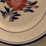 7 old Gien opaque porcelain dessert plates