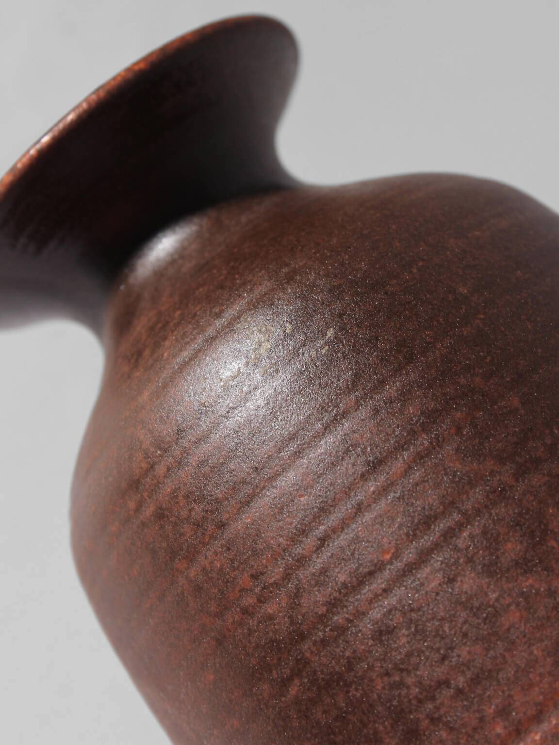 Unglazed Brown Ceramic Vase, Germany, 1960s