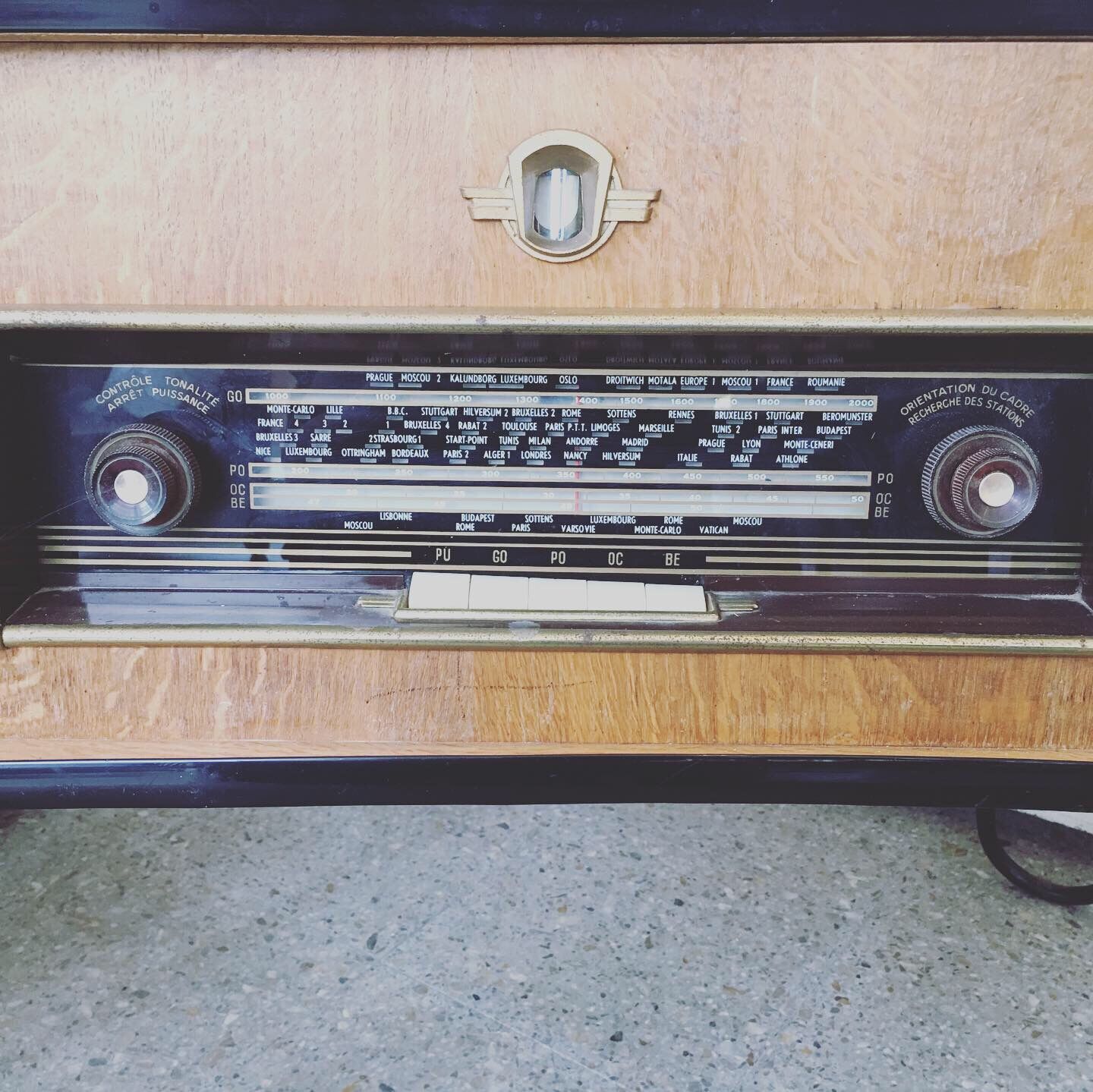 Radio furniture turns disc