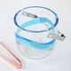 Glass ice bucket, Danish design, 1970s, manufactured by Holmegaard