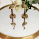 Vintage round mirror tray