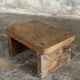Small auxiliary stool in light upcycled teak (3276)