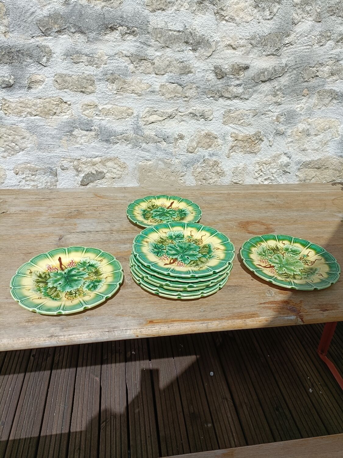 Sarreguemines dessert plate set