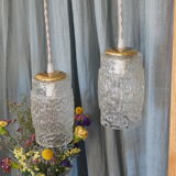 Walking lamp - Globe frosted glass 50s