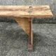 Large wooden bench, red oak, early 20th century.