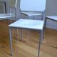 Lot de 4 chaises métal et bois vintage 1990