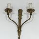 Pair of Louis XVI style bronze wall sconces with quivers