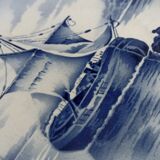 Marine decorative dish of the 30s by Saint-Amand