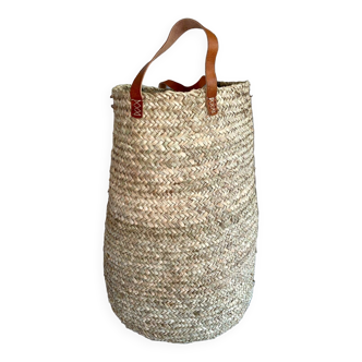 Panier à linge naturel en palmier