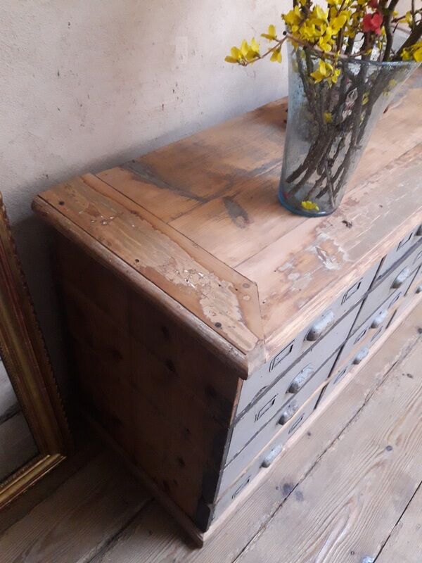 Industrial sideboard with 16 drawers