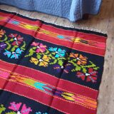 Kilim fleurs en laine faite à la main 256x150cm