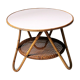 Table basse en rotin et bambou vintage