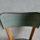 1950s bistro chair, in wood and green skai