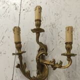 3-pointed bronze wall lamp