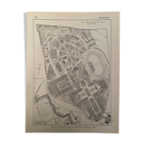 Lithograph plan of the Franco-British Exhibition of 1908