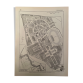 Lithograph plan of the Franco-British Exhibition of 1908