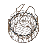 Vintage Erdecor basket in metal wires gilded with fine gold circa 1960