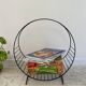 Magazine rack vintage log holder