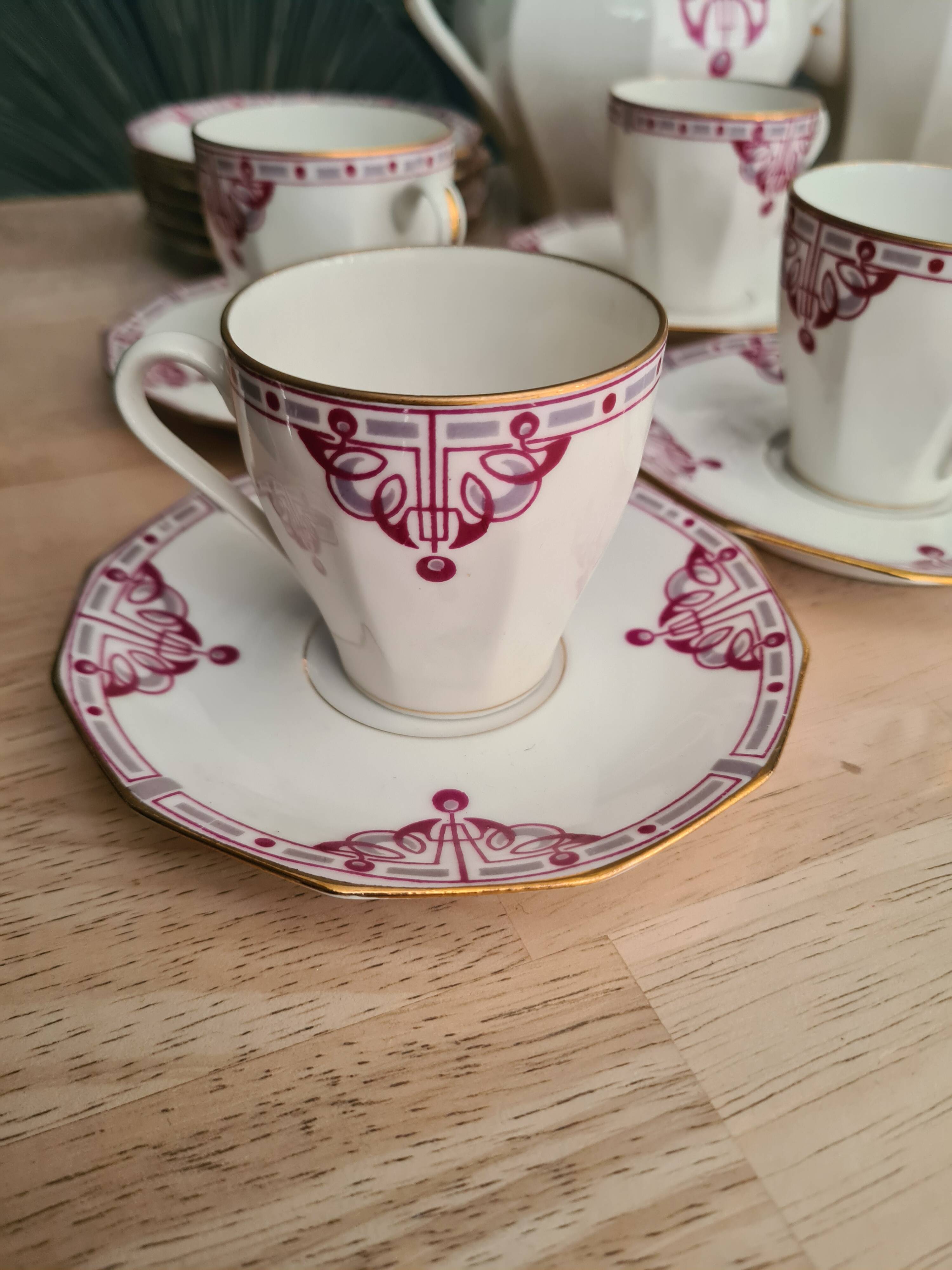 Art Nouveau café service Limoges BRP Bernardaud and Raynaud