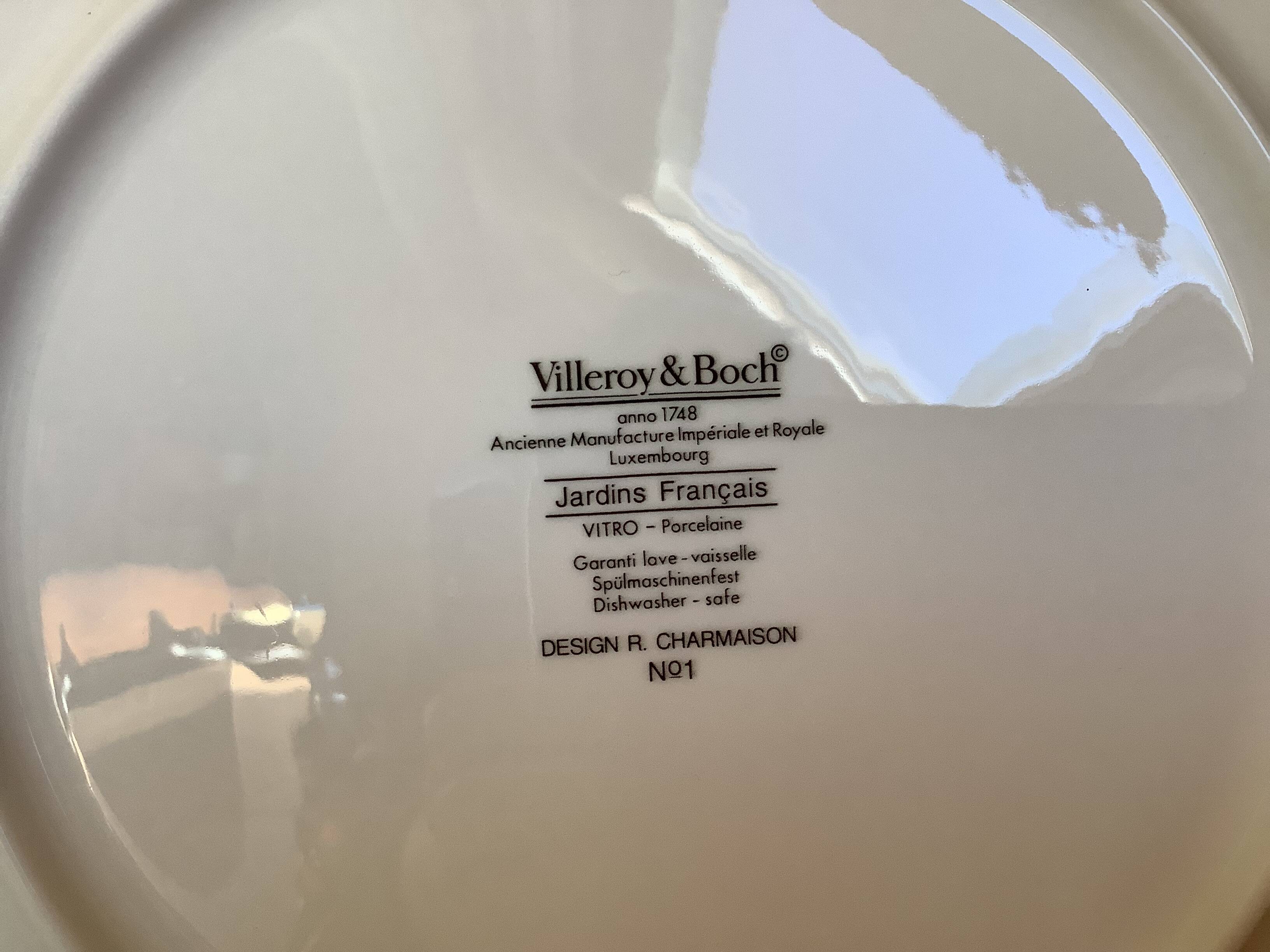 Numbered plate R Charmaison Villeroy and Boch