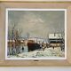Snow landscape painting by Amédée Boucher.