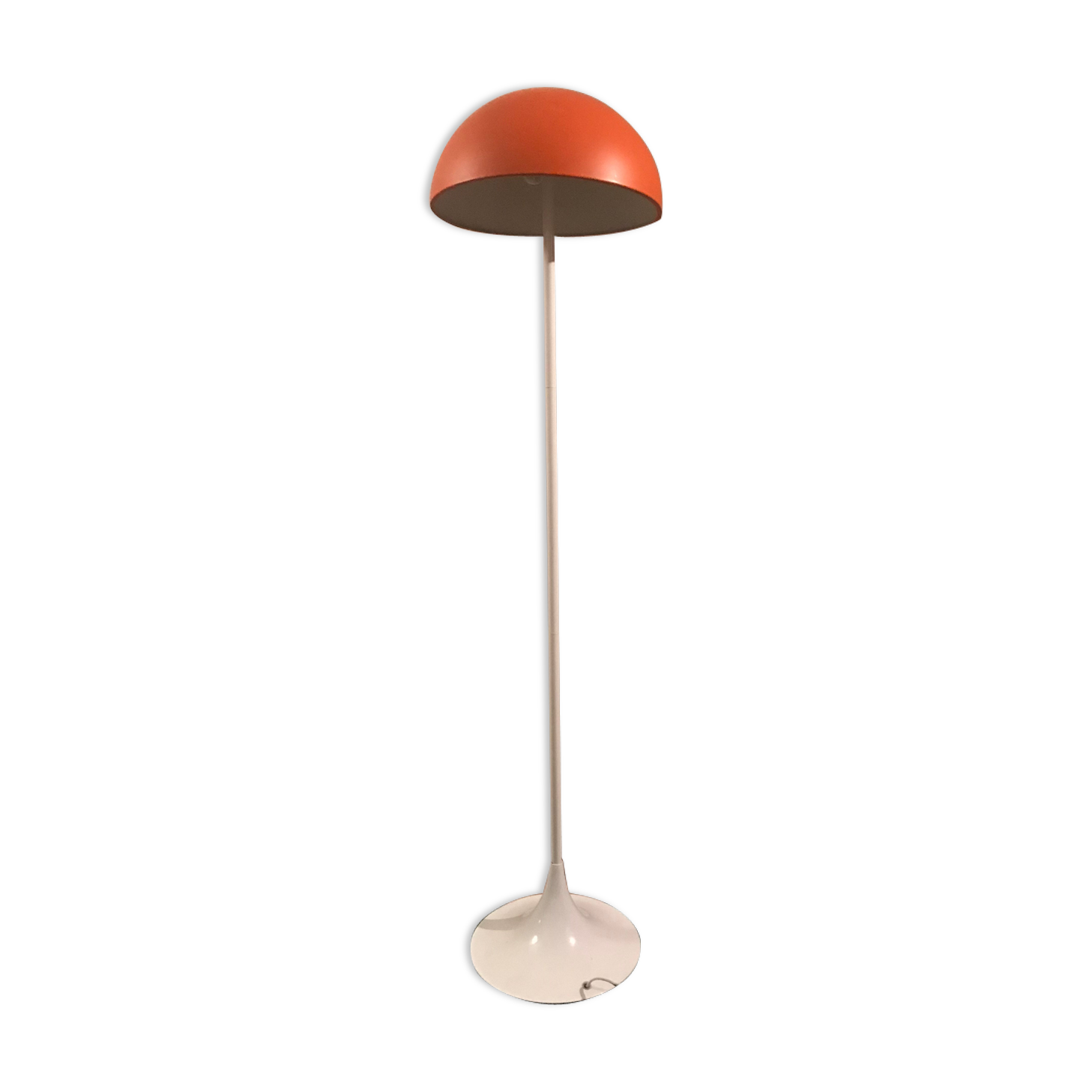 Vintage 70s orange and white lamp