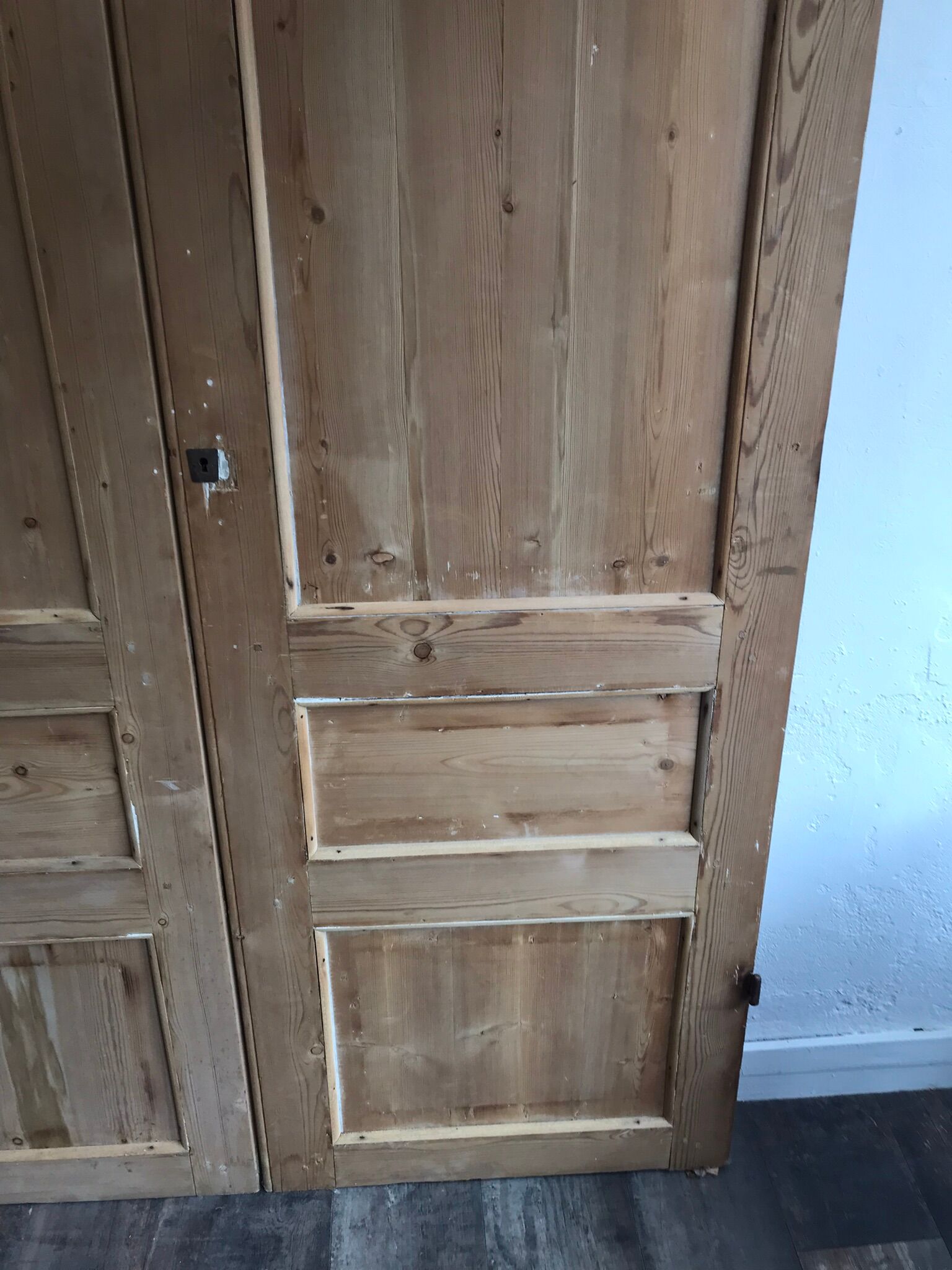 Pair of old XIX pine doors