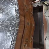 Louis XV style chest of drawers in wood and marble