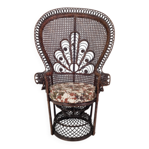 Chaise en rotin et osier