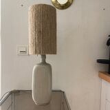 Vintage stoneware and rope lamp