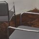 4  Reupholstered Vintage Chairs Chrom GDR 70s