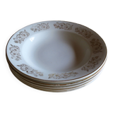 5 deep plates Golden Frise Digoin and Sarreguemine