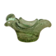 Green bubbled glass mortar and pestle