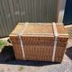 Antique wicker travel trunk