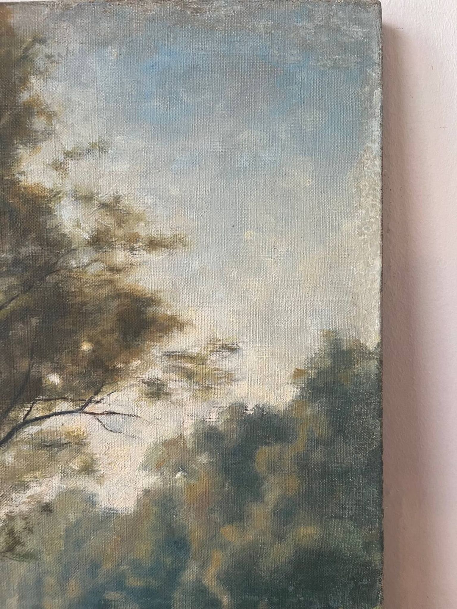 Bank of the Marne, oil on canvas signed Albert Mauguiere 1875-1968
