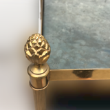 Side table - 1970s - gilded brass and aged mirror