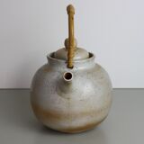 Round teapot with rattan handle Grès du Marais