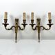 Pair of gold bronze wall ligt old or Empire Carquois Fleche Lucien Gau Paris