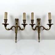 Pair of gold bronze wall ligt old or Empire Carquois Fleche Lucien Gau Paris