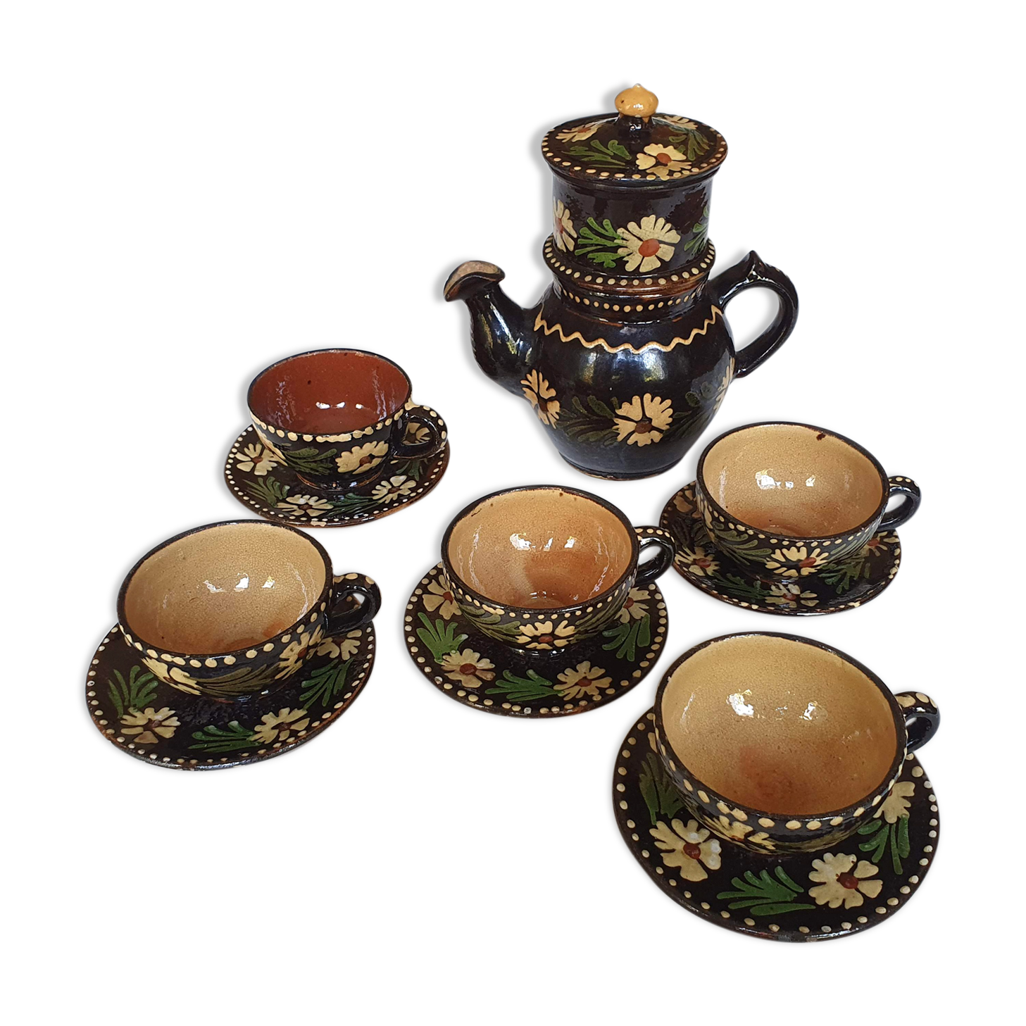 Soufflenheim Alsace sandstone coffee service