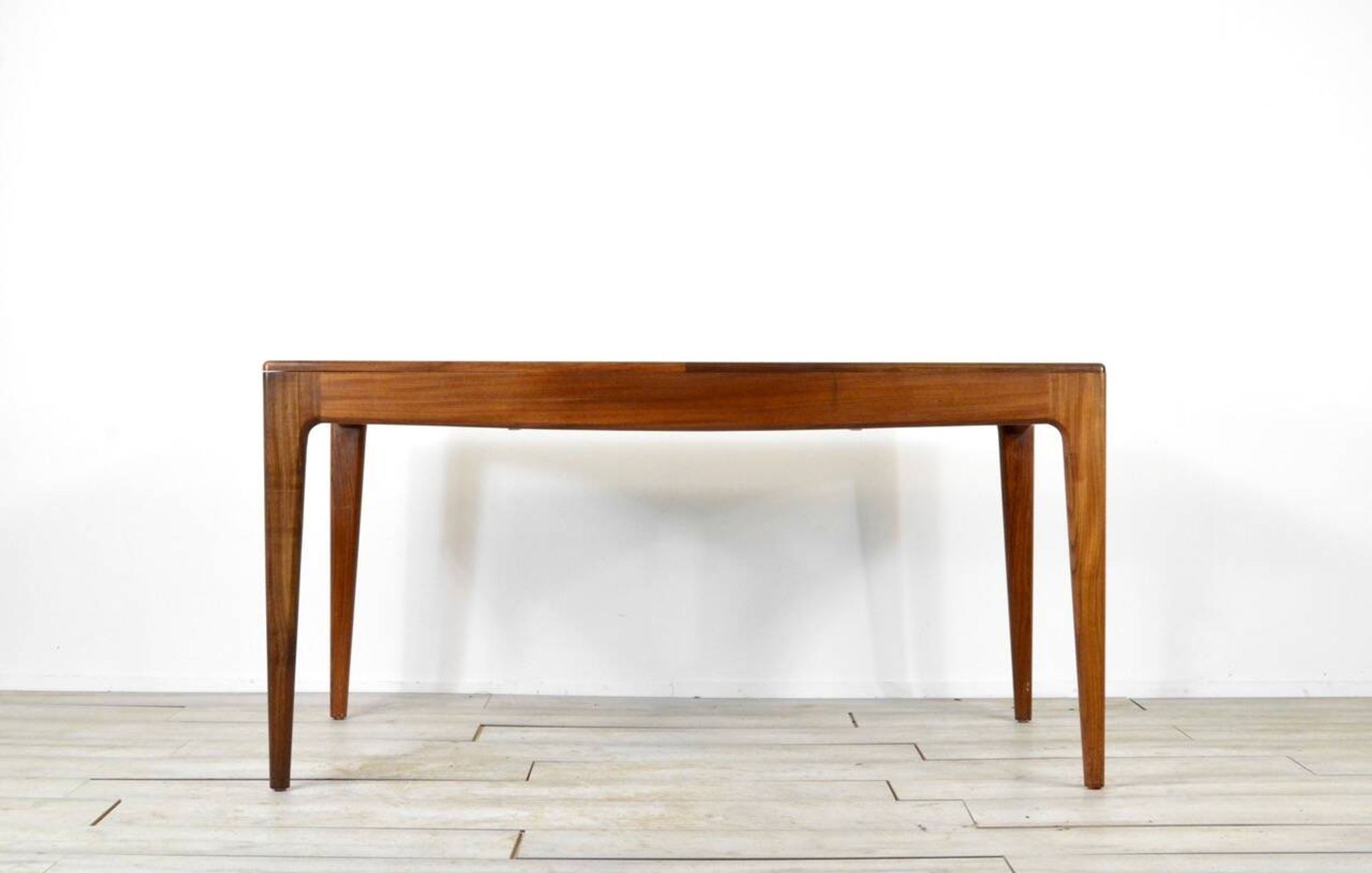 Midcentury extending table in afromosia by a. younger. vintage modern / retro