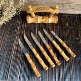 6 small bamboo knives