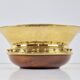 Vintage Valenti Gold Plated Centerpiece Bowl on Walnut Base, 1990s