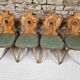 Lot 4 chaises auberge bistrot 1970"