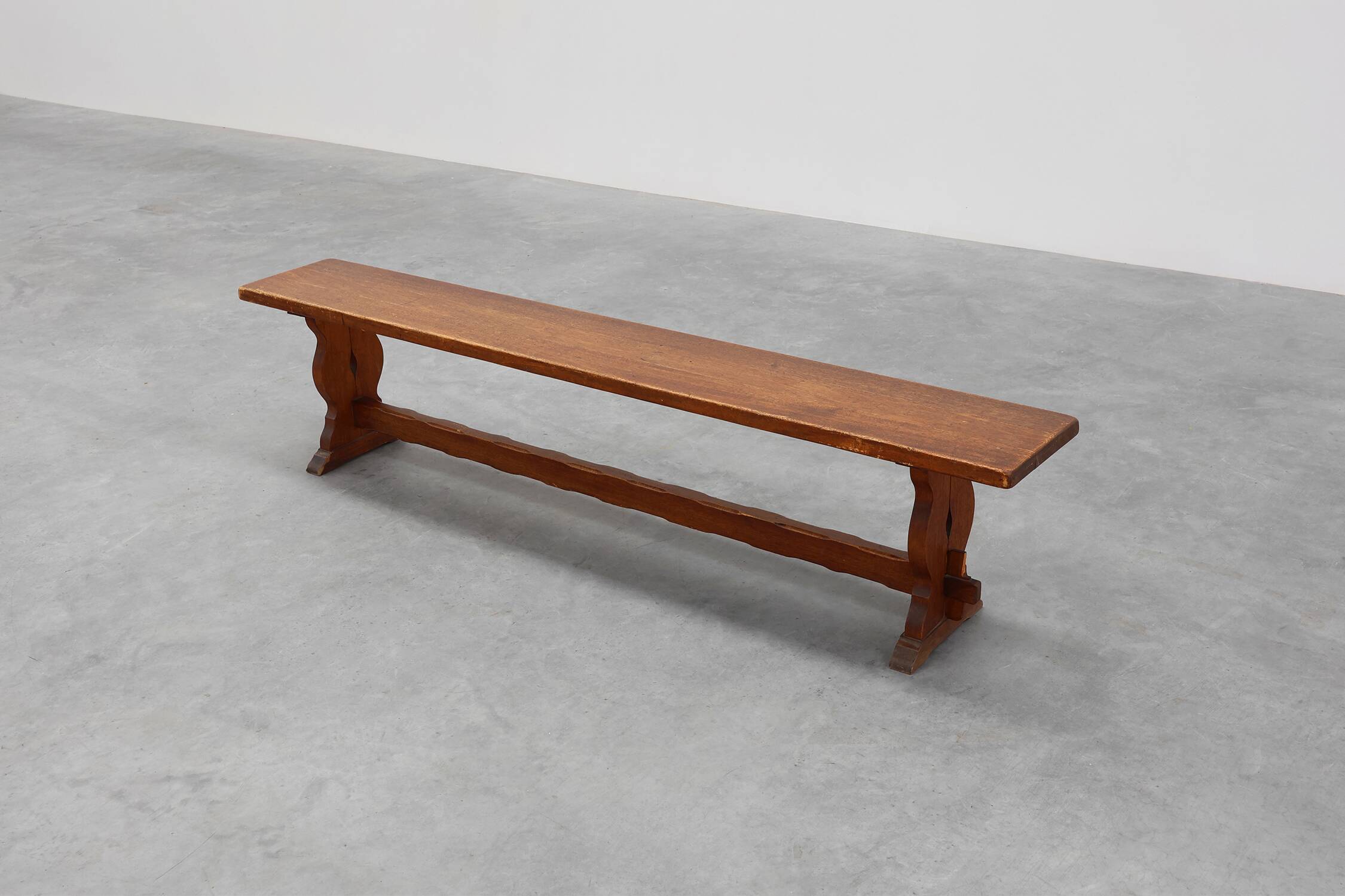 Rustic oak bench with nice patina, France ca. 1900