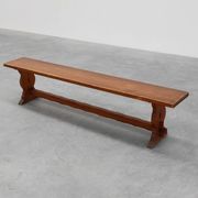 Rustic oak bench with nice patina, France ca. 1900